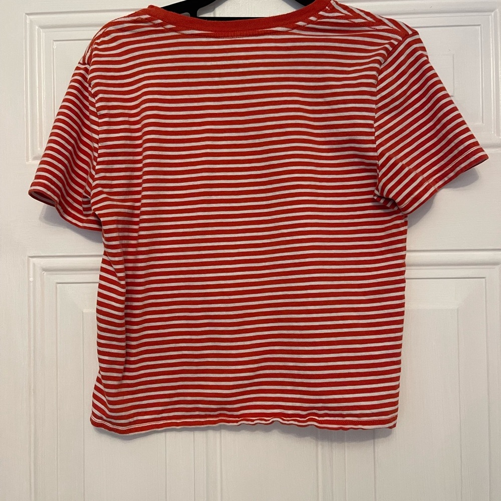 Everlane Red and White Striped Tee - Picture 3 of 3